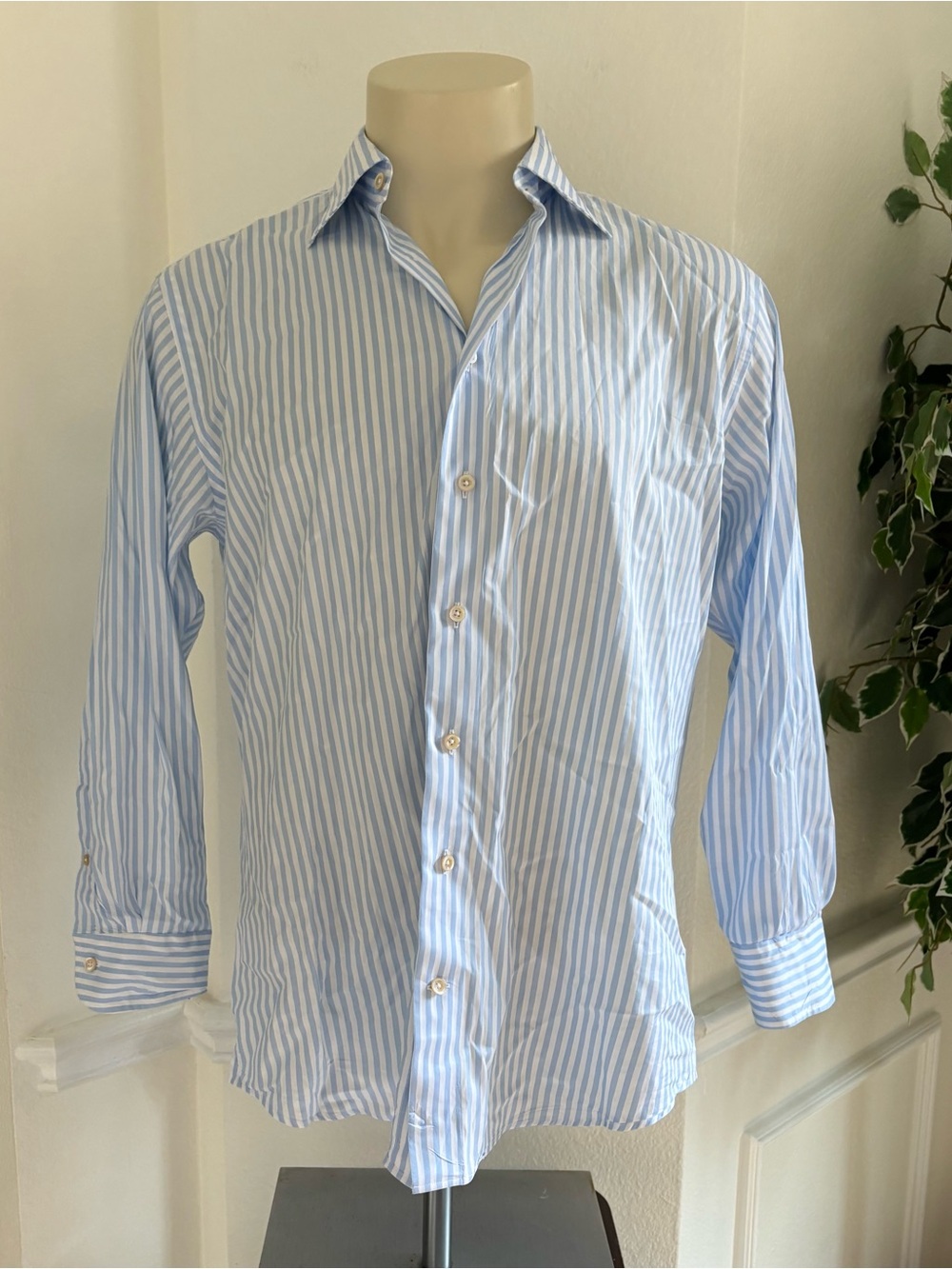Spier & Mackay Contemporary Light Blue Stripe Dress Shirt